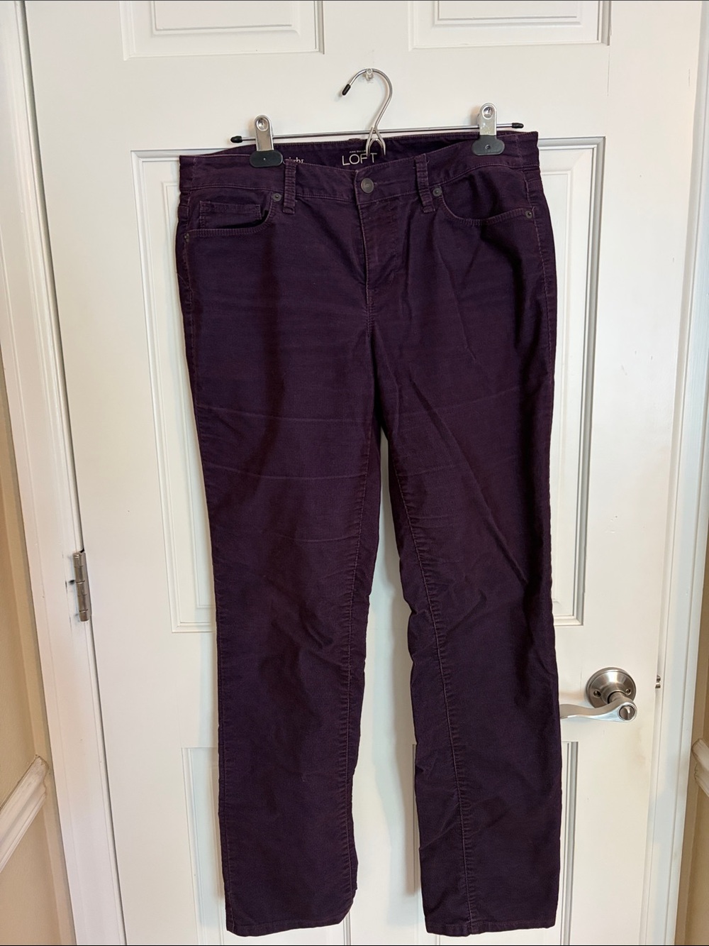 LOFT Corduroy Pants in Deep Plum